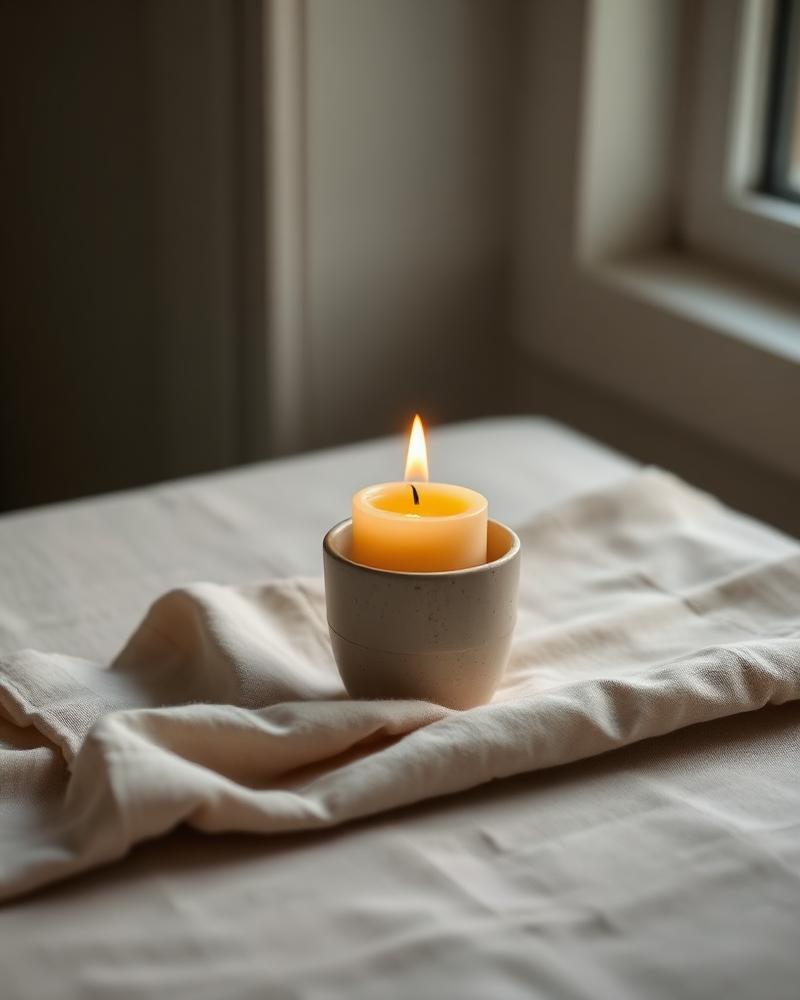 Candela in cera d'api